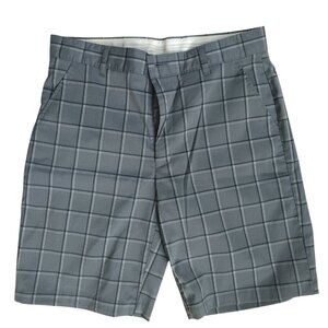 GREG NORMAN for Tasso Elba Plaid Golf Men's Shorts Grey - Size 32